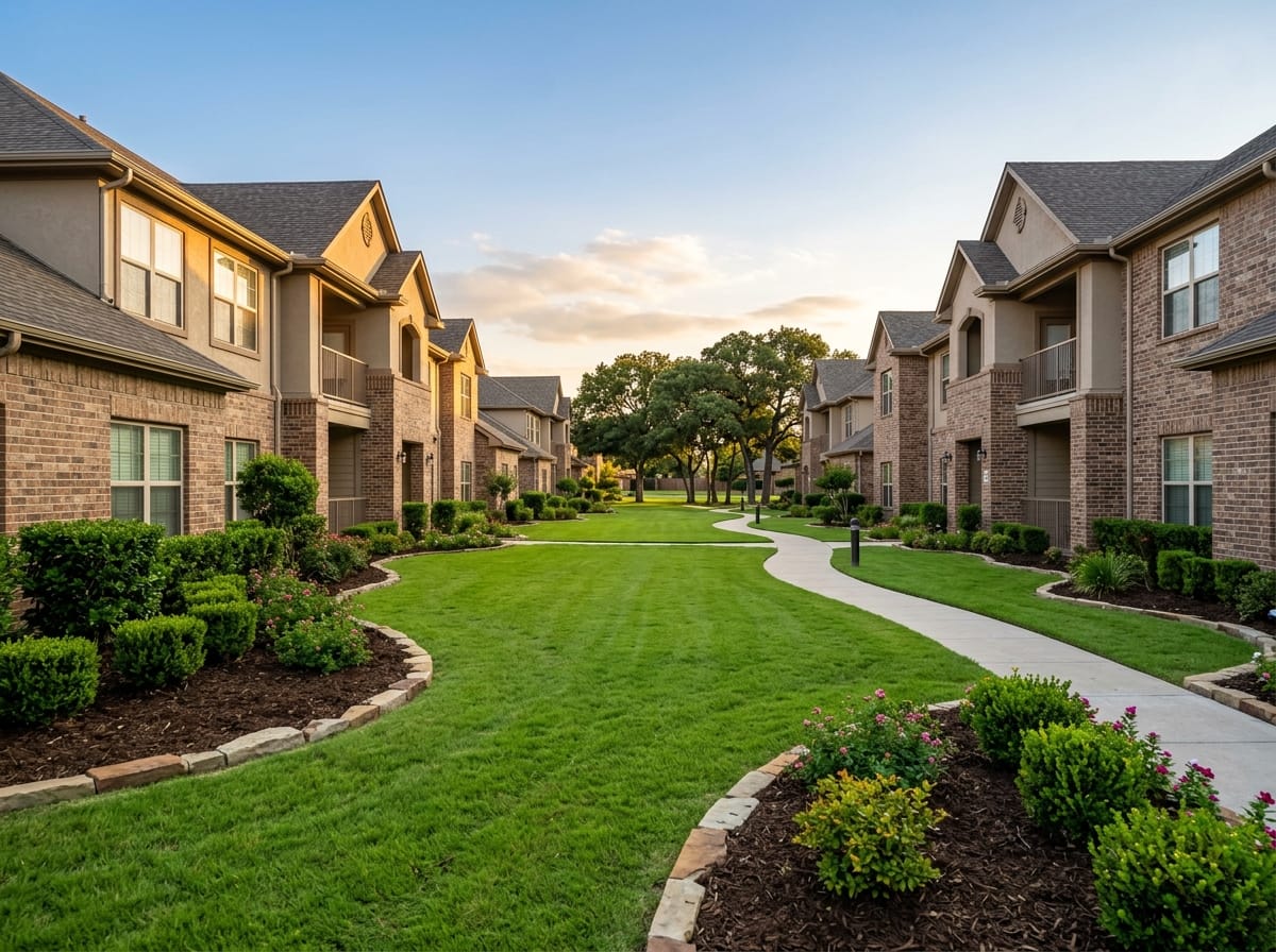 Commercial Landscaping being performed on a North Texas residential property