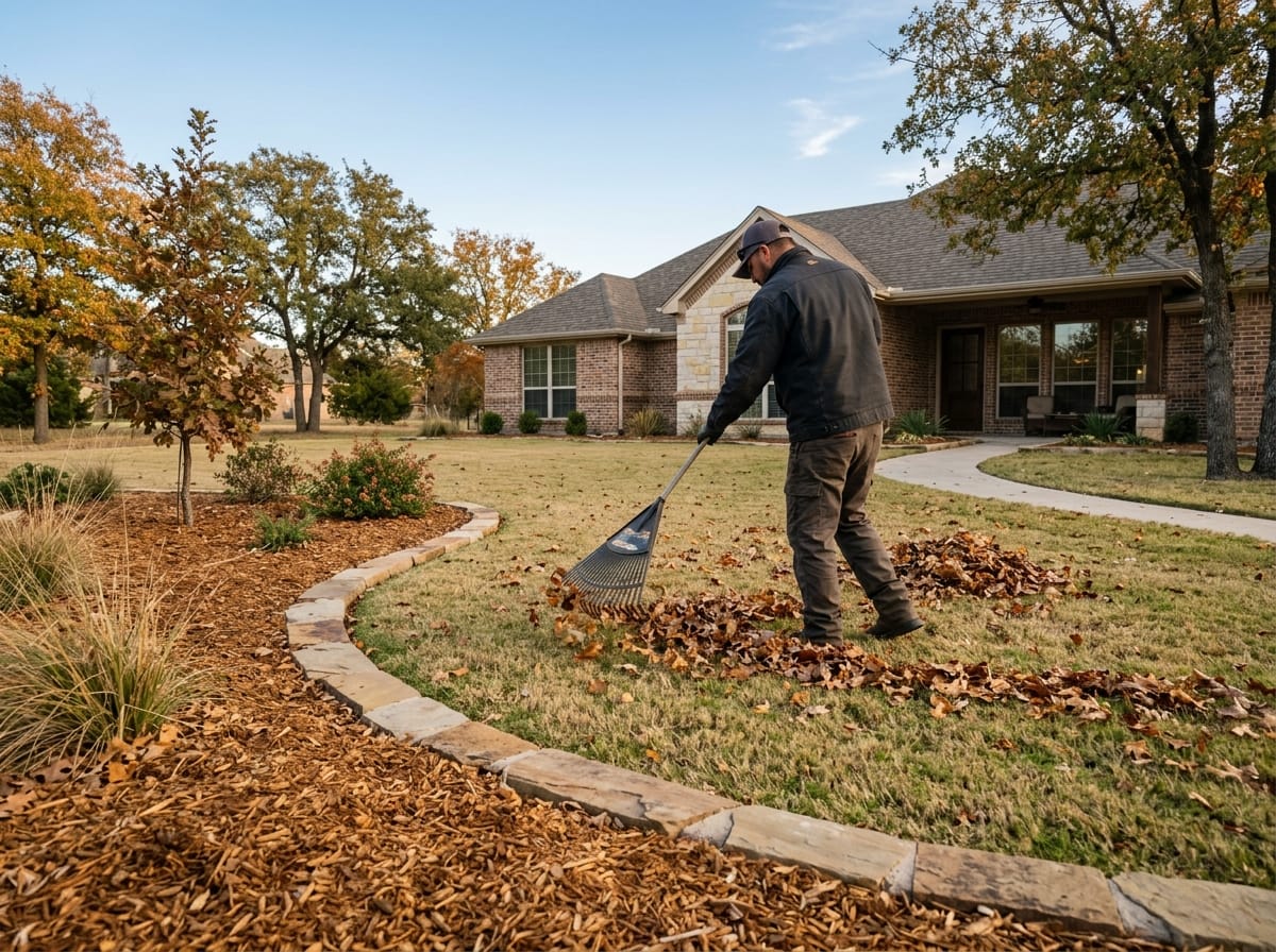 Yard Cleanups being performed on a North Texas residential property